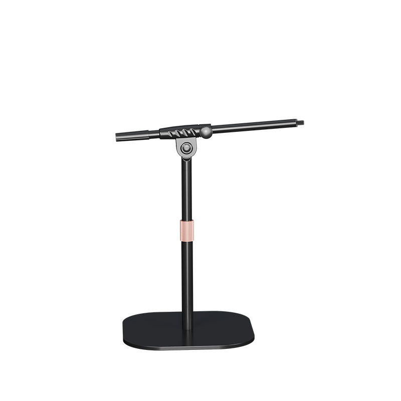 Adjustable Desktop Microphone Stand with Weighted Base