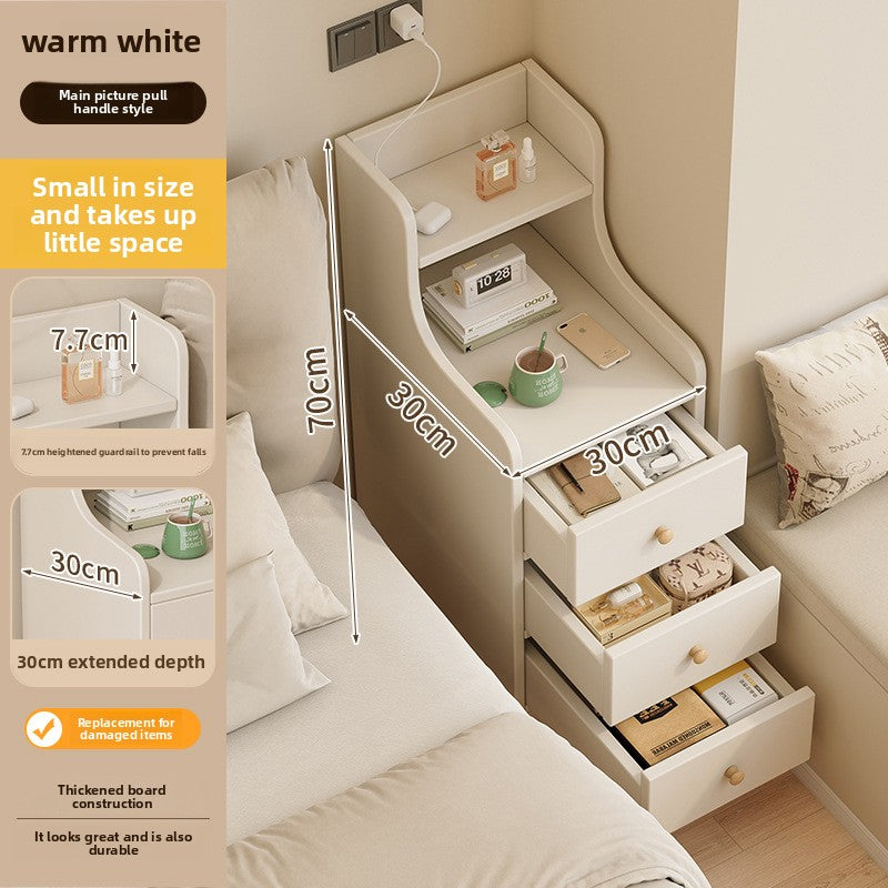 Ultra Narrow Bedside Cabinet Organizer teemdrop