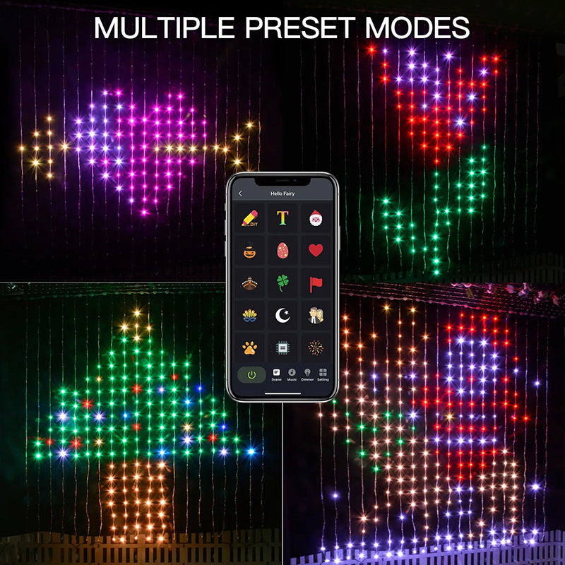 Smart curtain lamp DIY decorative chandelier teemdrop