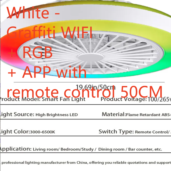 Modern  Smart Ceiling Fan Light