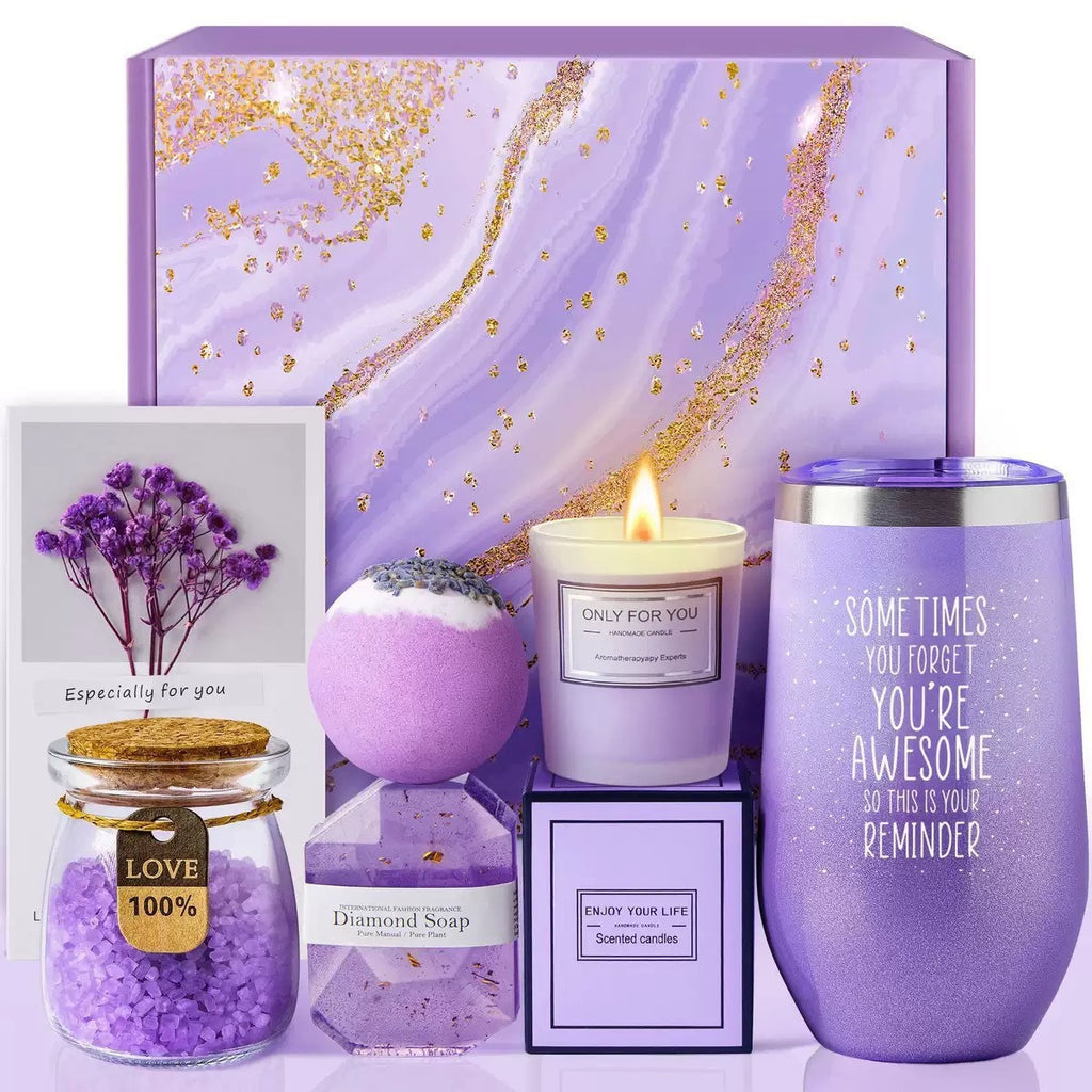 Aromatherapy Candle Soap Bath Gift Set for Women