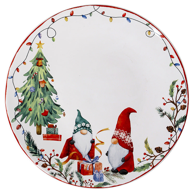 Christmas Themed Ceramic Dinner Plate