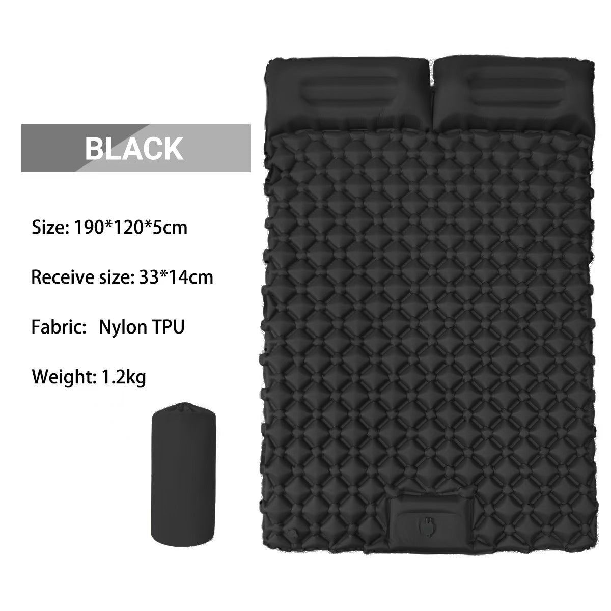 Ultra-Light Foot-Operated Automatic Inflatable Camping Mattress with Pillow teemdrop