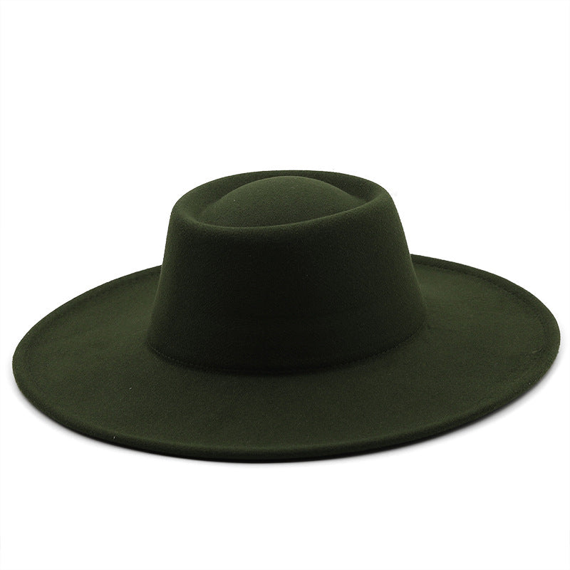 Unisex Wide Brim Woolen Hat teemdrop