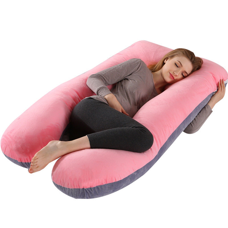 U-Shaped Maternity Body Pillow for Side Sleeping Support