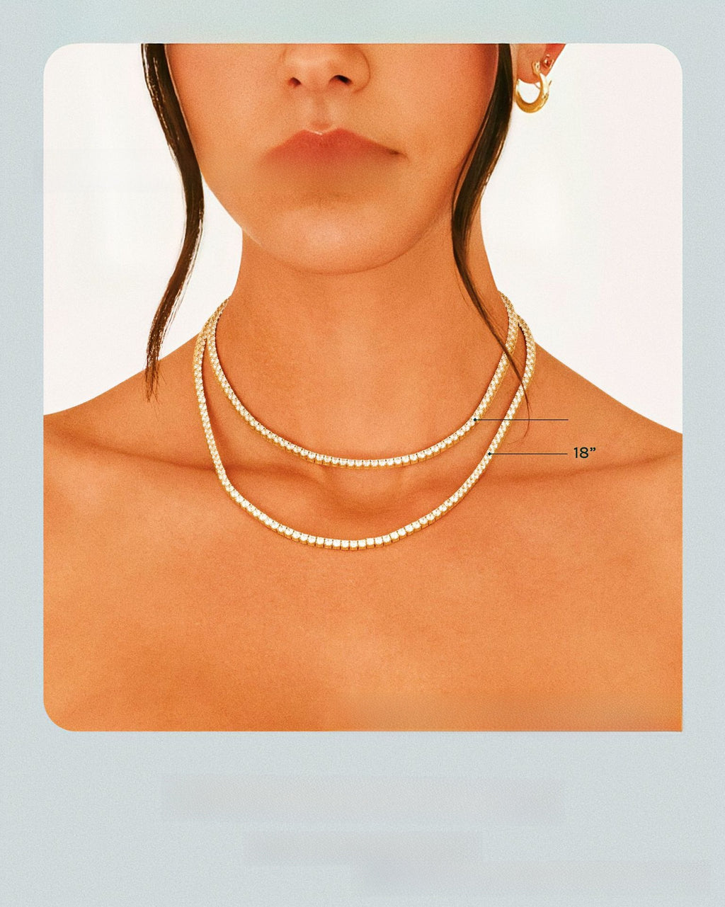 Tennis Necklace / Choker / Collarbone Necklace ? Titanium Steel Necklace teemdrop