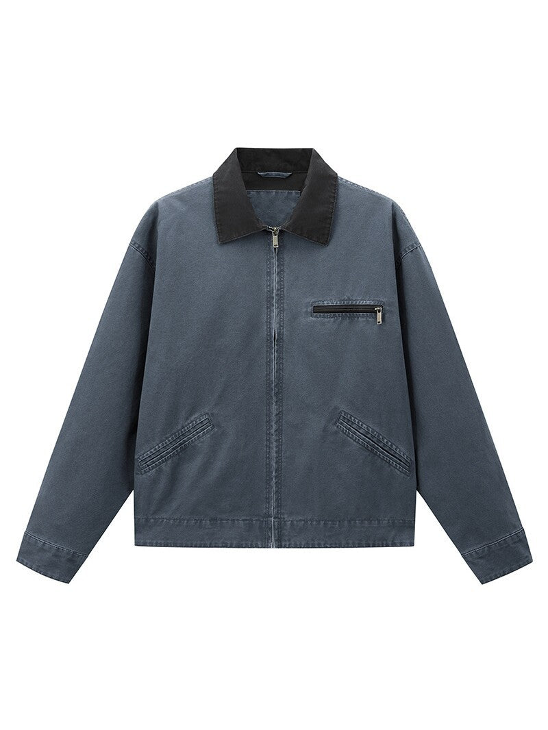 Men's Lapel Casual Jacket American Style Retro Loose Handsome All-match Jacket teemdrop