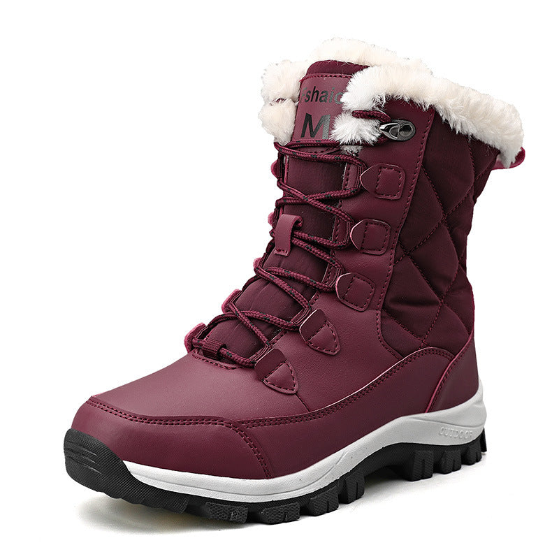 Womens Warm Fleece-Lined Winter Snow Boots