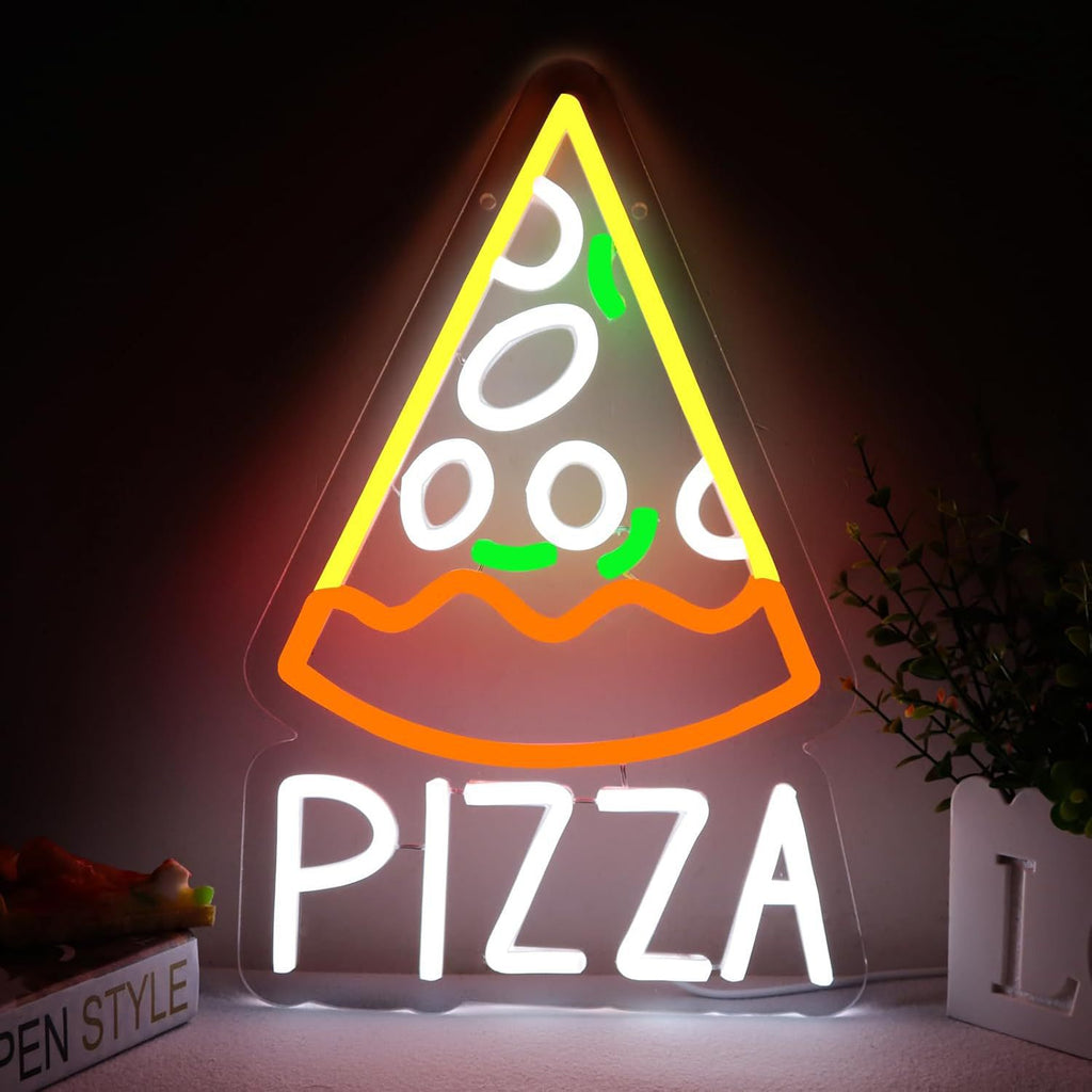 LED Neon Light Hamburger Fries Sushi Shape Sign for Home Bar Decoration
