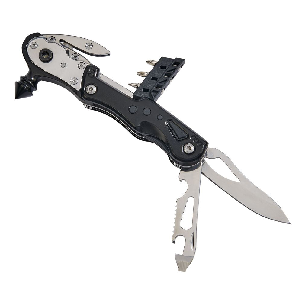 Black Glass Breaker With Multi Tools, 6" L Creativegiftsdirect