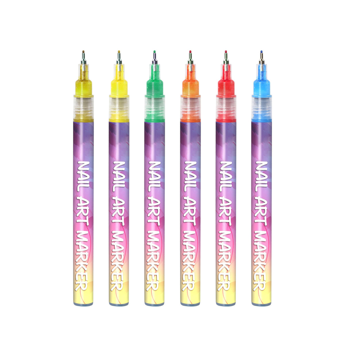 12-Color 0.5mm Ultra-Fine Tip Acrylic Marker Pen Set for Nail Art Painting