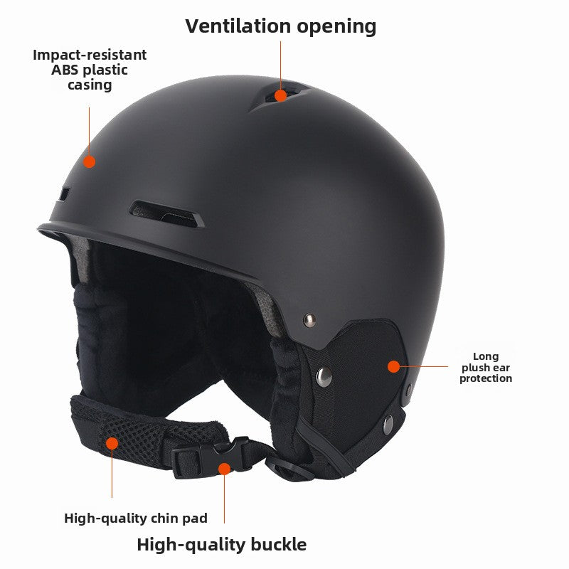 Outdoor men's and women's winter helmets for warmth