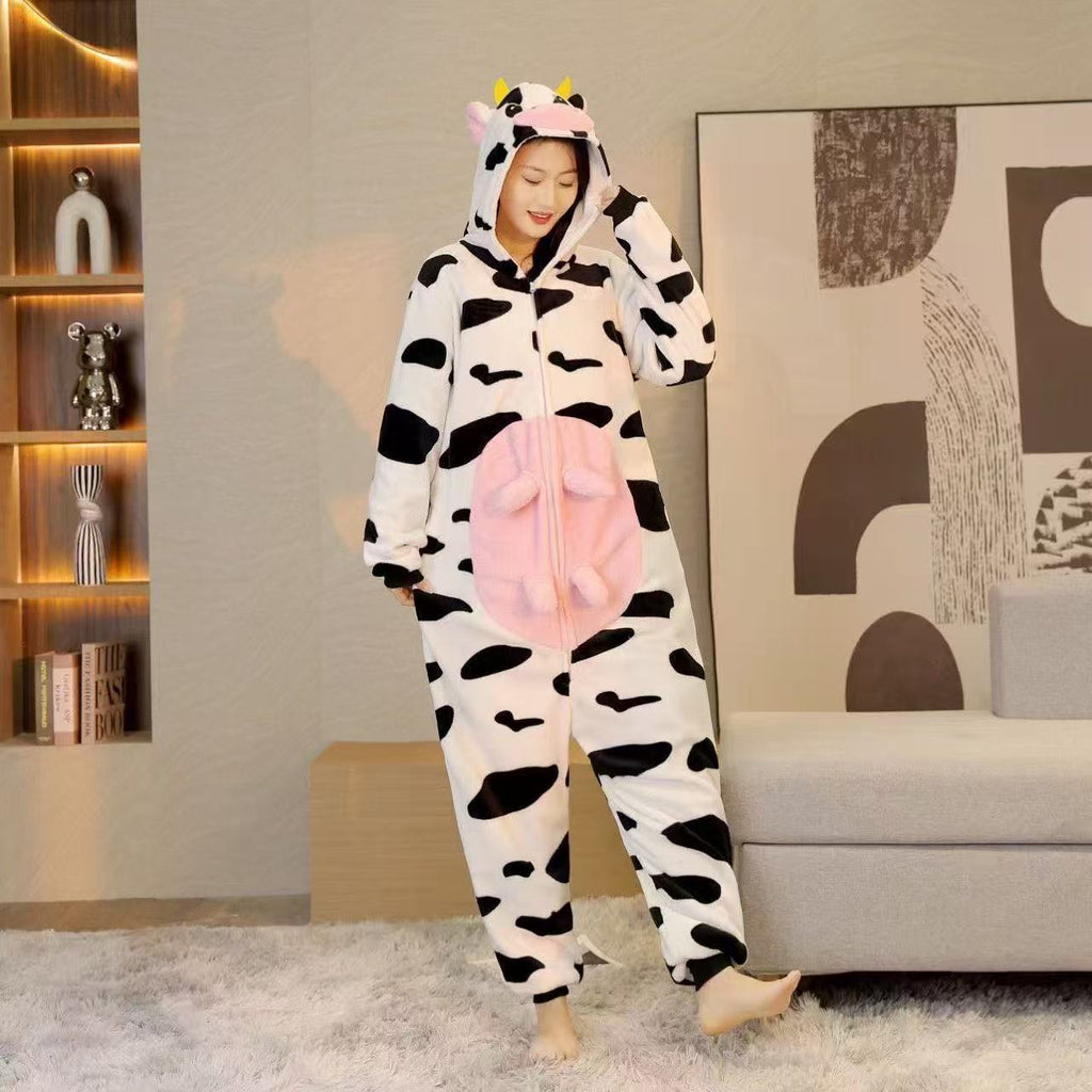 Cow Cartoon Flannel Pajamas