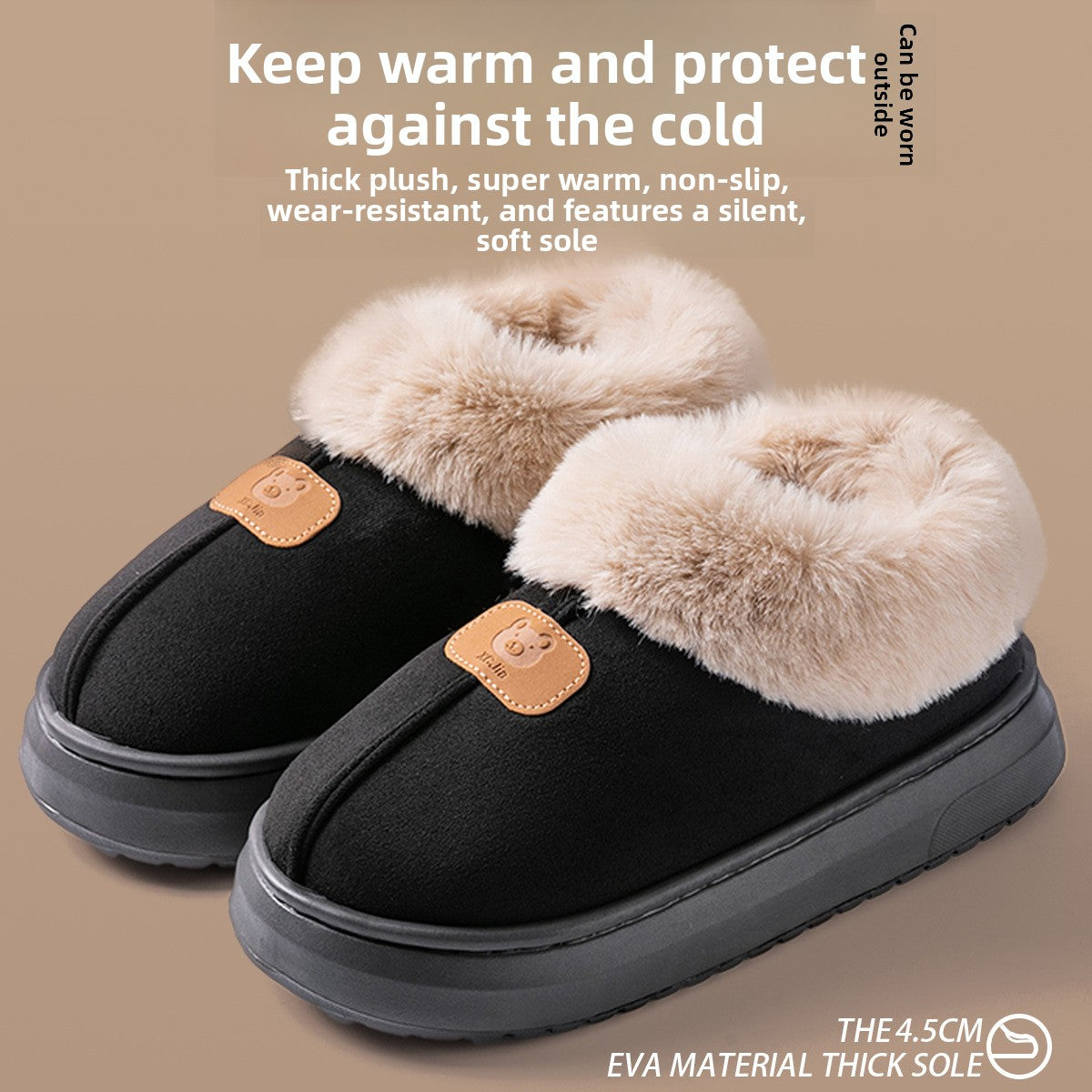 Cloud-like cotton slippers teemdrop
