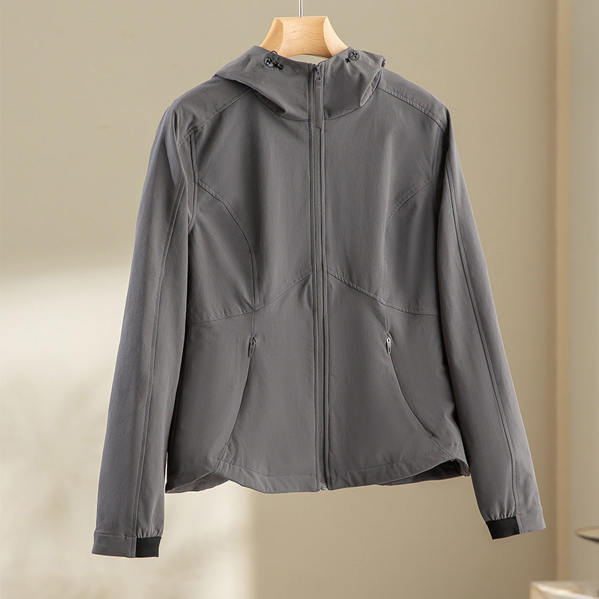 Women's Two-Piece Tracksuit with Hooded Jacket and Straight-Leg Pants teemdrop