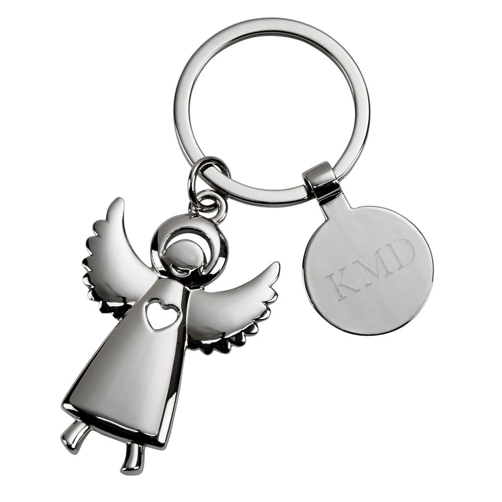 Standing Angel Keychain with Engraving Tag, 3.5" Creativegiftsdirect