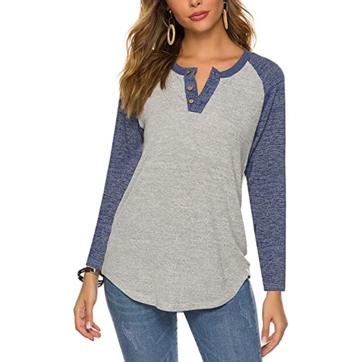 Womens Long Sleeve Retro Blouse