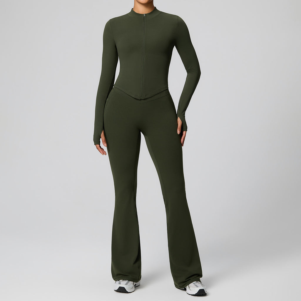 Women Two Piece Yoga Outfit High Waist Tight Sportswear Set teemdrop