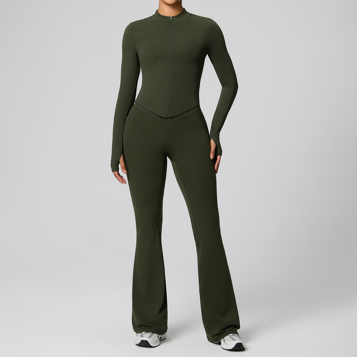 Women Two Piece Yoga Outfit High Waist Tight Sportswear Set teemdrop