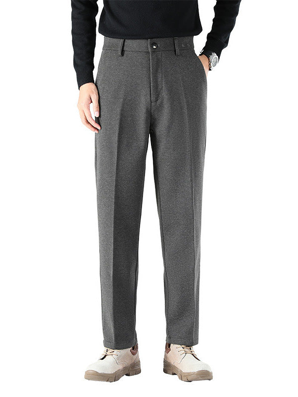 Men's Casual Pants Straight-Leg Drapey Dress Pants Long Pants teemdrop