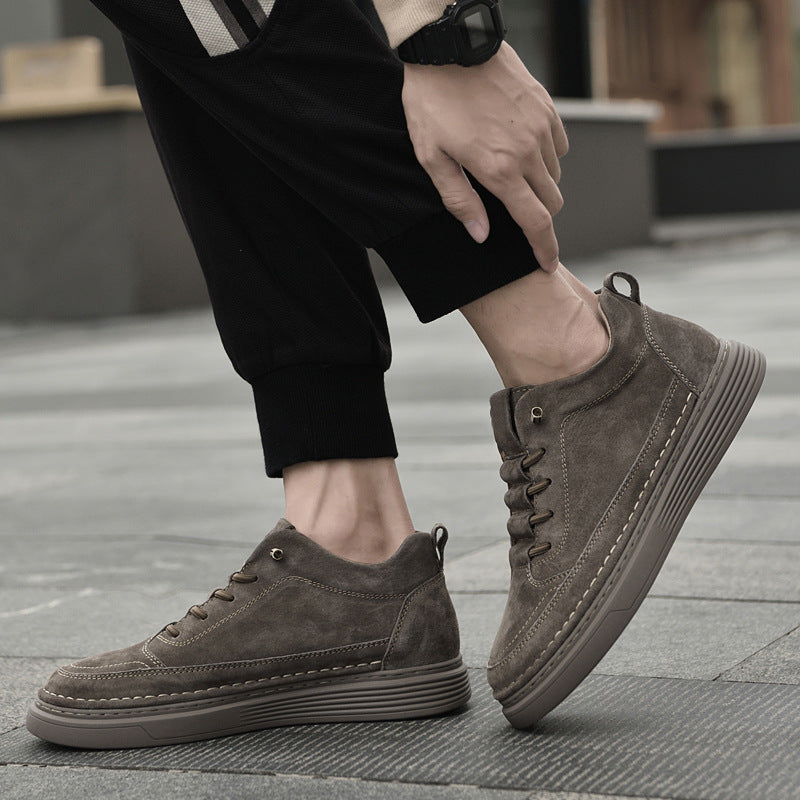 Genuine leather casual shoes teemdrop