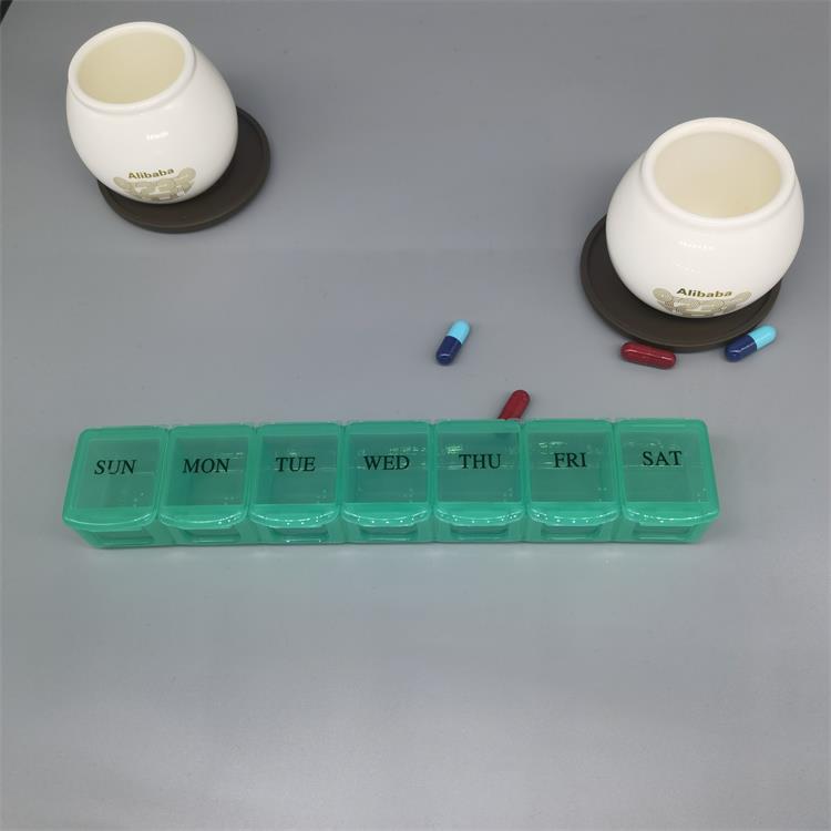 Weekly Pill Organizer with 7 Compartments