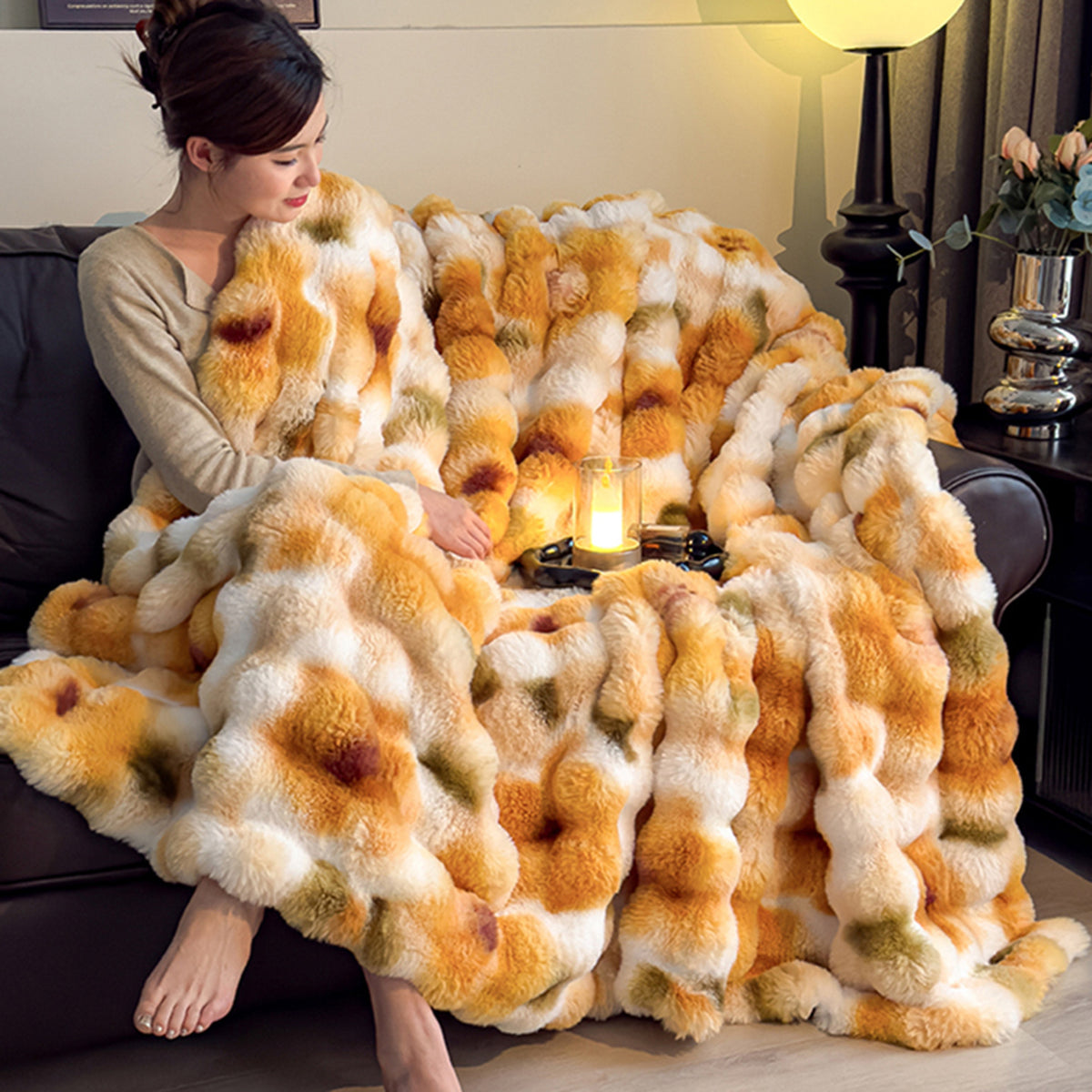 Plush milk velvet blanket teemdrop