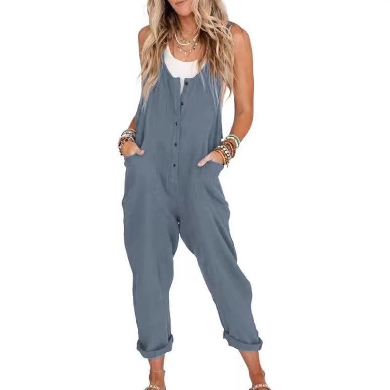 Relaxed and casual fashionable one-piece pants