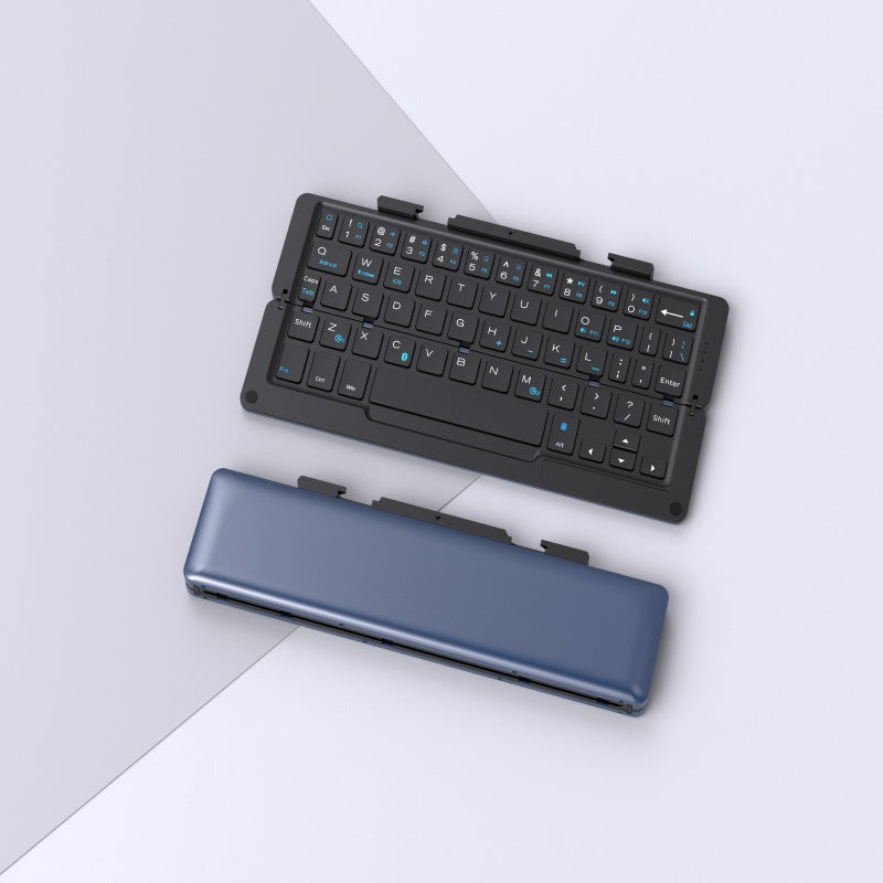 Folding Bluetooth Keyboard Ultra-thin Mini Wireless Mobile Phone Computer Tablet teemdrop