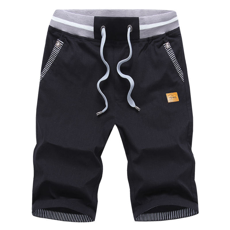 Men's Cotton Shorts Youth Trendy Fashion All-match Loose Breathable Casual Pants