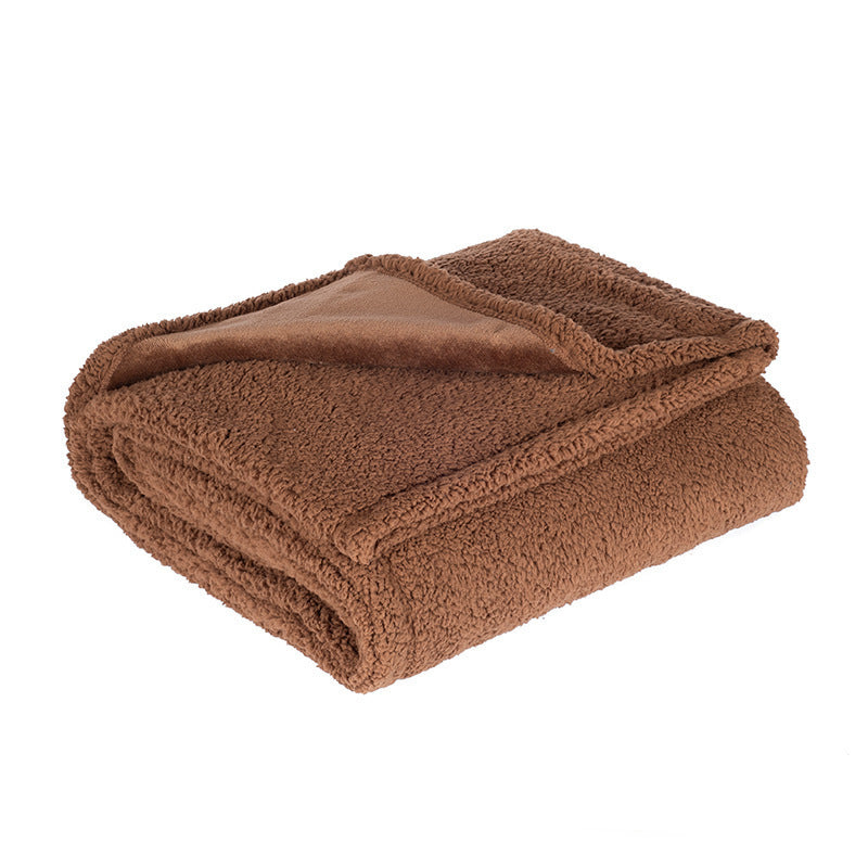 Waterproof Double-Sided Fleece Pet Blanket Machine Washable Thickened Comfort Mat teemdrop