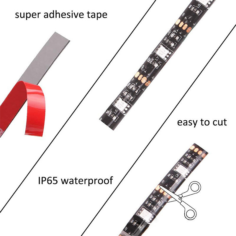Battery Powered RGB LED Strip Light Kit