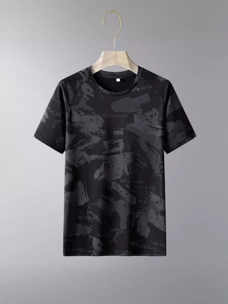 Men's Quick-Dry Ice Silk Camouflage Short Sleeve T-Shirt teemdrop