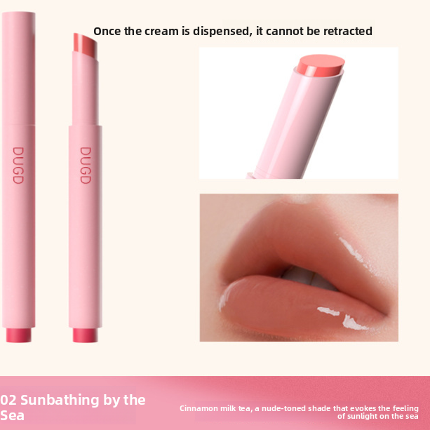 Film-Forming Solid Lip Gloss, Water-Glossy Mirror Finish, Long-Lasting Non-Transfer Plumping Lipstick Pen with Fine Shimmer teemdrop