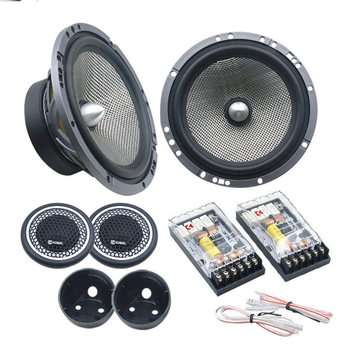 6.5 Inch 140W 2-Way Car Component Speaker System with Silk Dome Tweeters teemdrop