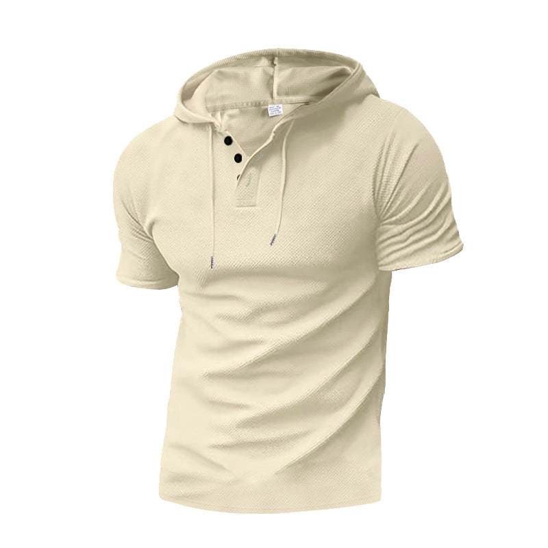 Mens Short Sleeve Hooded T-Shirt