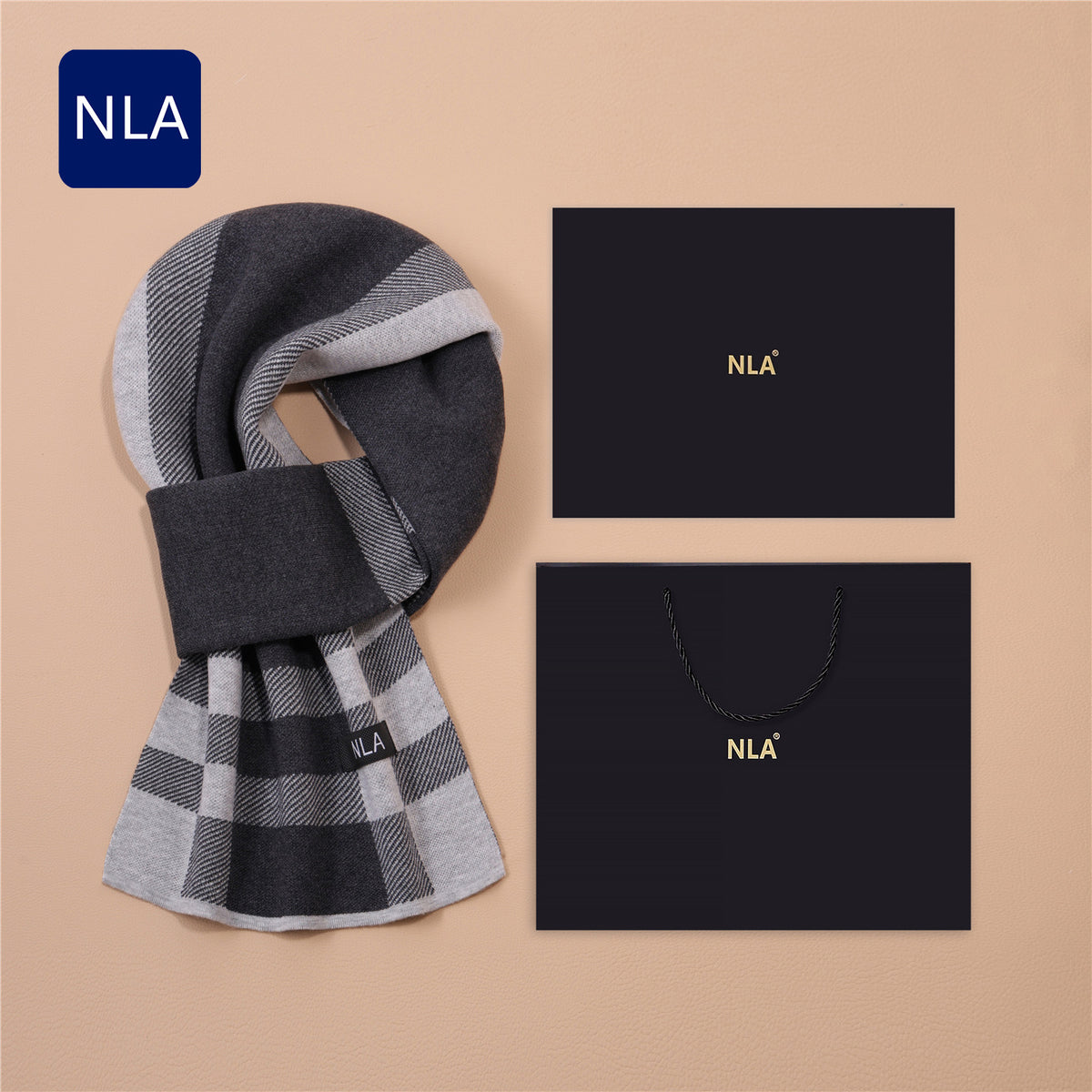Men's Wool Scarf Men's Winter Warm Knitted Scarf teemdrop