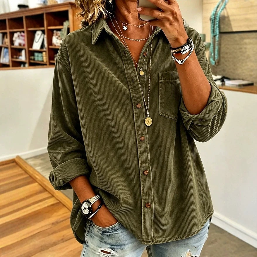 Casual loose-fitting thick shirt teemdrop