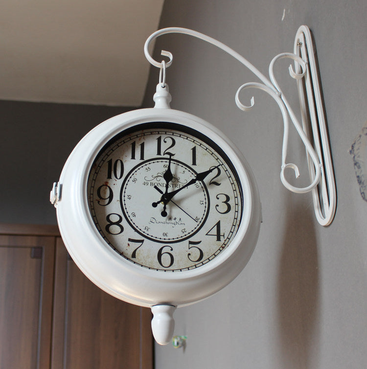 Retro ironwork wall clock