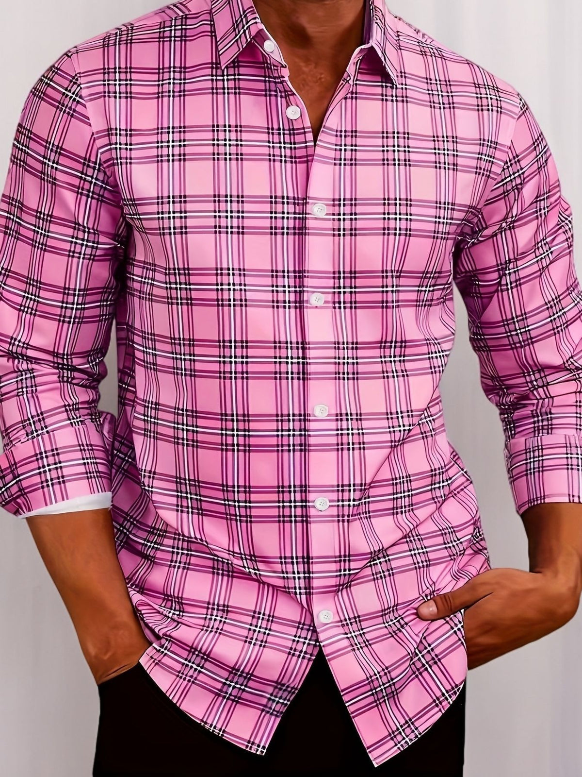 Vintage Paisley Print Men's Long Sleeve Shirt teemdrop