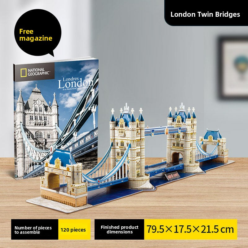 3D Paper Puzzle National Geographic World Architecture Model for Kids