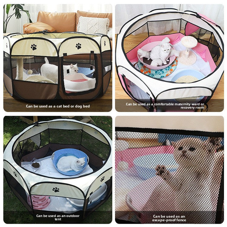 Foldable Pet Playpen Tent Enclosure