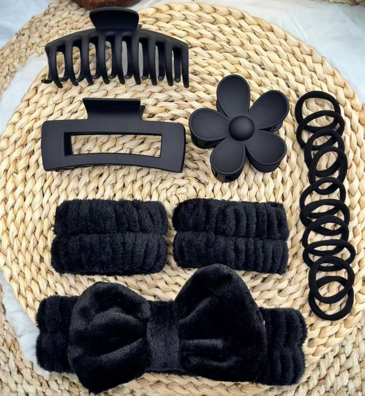 16-Piece Women's Hair Accessories Set with Bow Design and Versatile Clips Ties for Daily Styling teemdrop