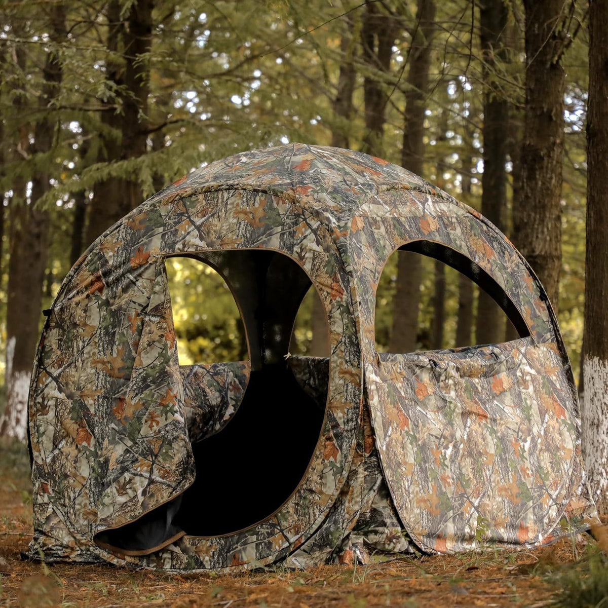 Forest exploration - quickly set up camouflage tent teemdrop