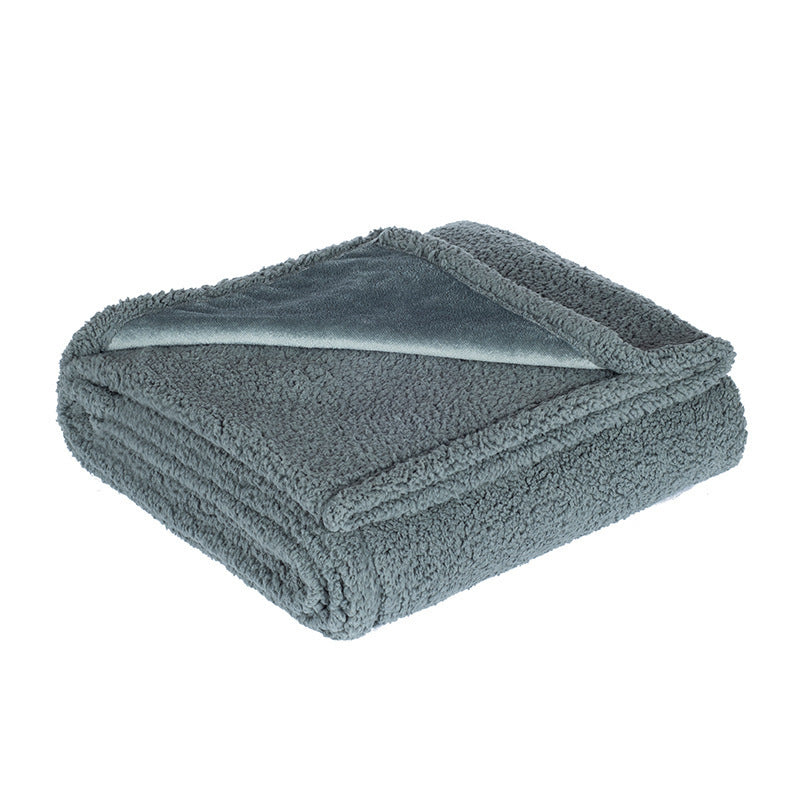 Waterproof Double-Sided Fleece Pet Blanket Machine Washable Thickened Comfort Mat teemdrop