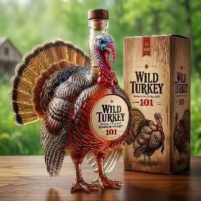 Turkey Shape Glass Whiskey Bottle