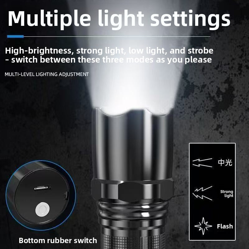 Rechargeable high-intensity flashlight