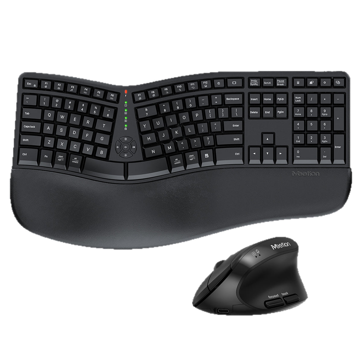 Ergonomic keyboard and mouse