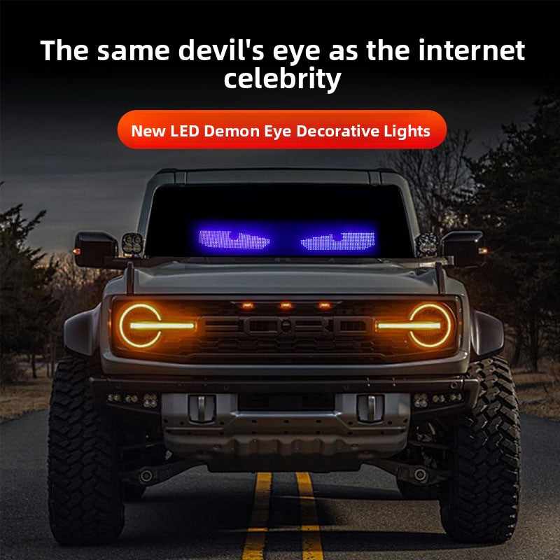 Car Devil Eye LED Sticker Dynamic Expression Light
