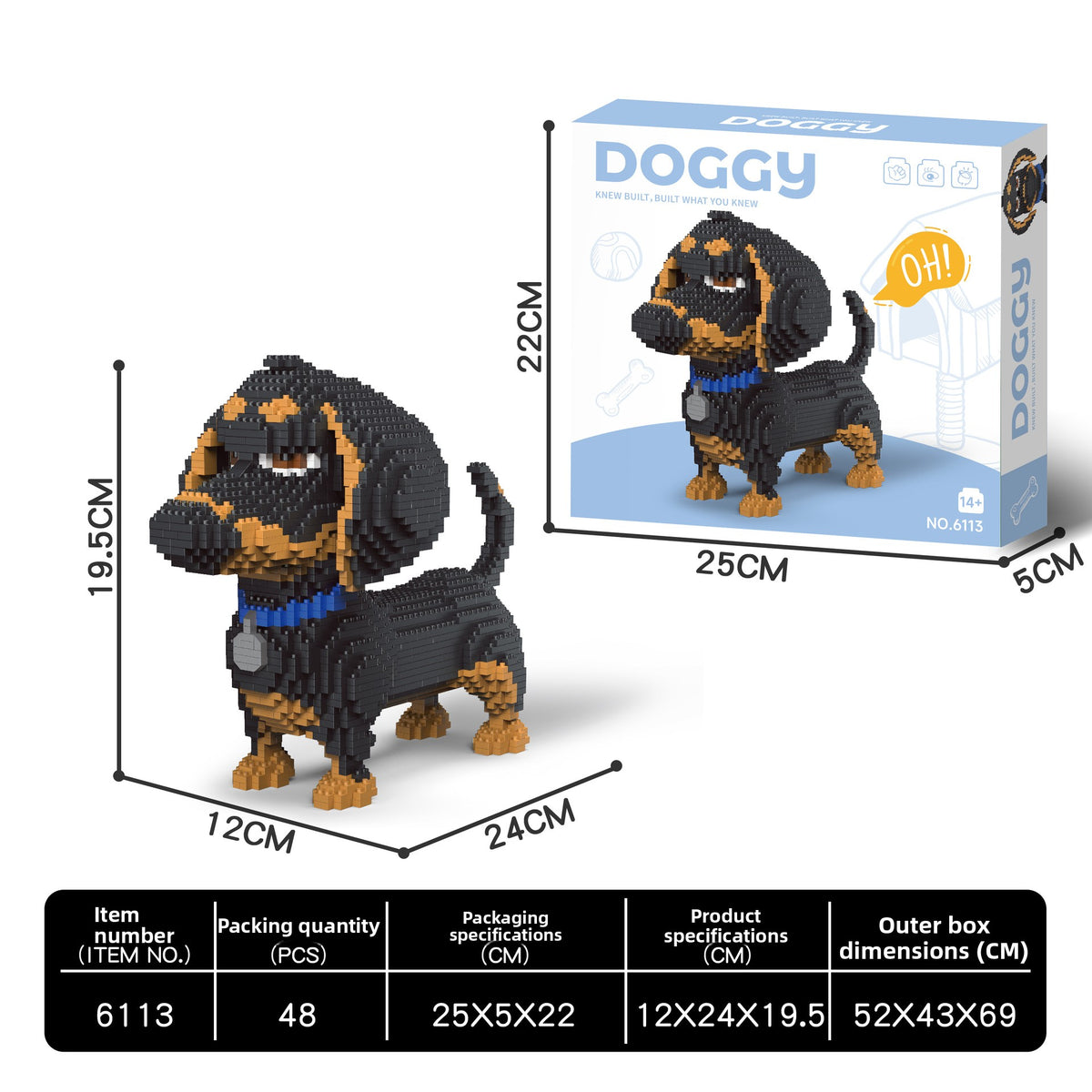 Dog Breed Building Block teemdrop